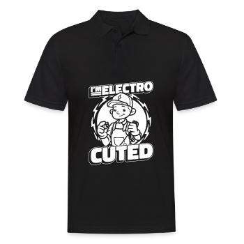 Electrician Electronics technician Construction electrician - Men's Polo Shirt - black - Front - Kai (181cm)