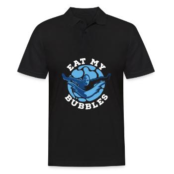 Schwimmen Schwimmer Iss Meine Blasen - Männer Poloshirt - Schwarz - Vorne - Kai (181cm)