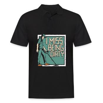 Prospectors Digging Treasure - Men's Polo Shirt - black - Front - Kai (181cm)