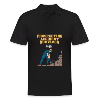 Prospectors Digging Treasure - Men's Polo Shirt - black - Front - Kai (181cm)