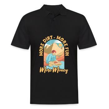 Prospectors Digging Treasure - Men's Polo Shirt - black - Front - Kai (181cm)