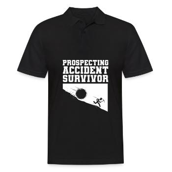Prospectors Digging Treasure - Men's Polo Shirt - black - Front - Kai (181cm)