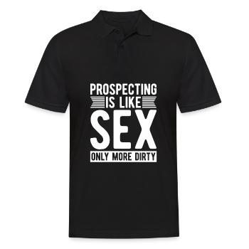 Prospectors Digging Treasure - Men's Polo Shirt - black - Front - Kai (181cm)