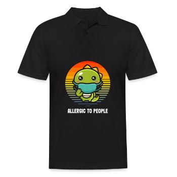 Dinosaurier Erwachsener Dinosaurier - Männer Poloshirt - Schwarz - Vorne - Kai (181cm)