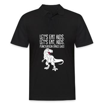 Dinosaur Adult dinosaur - Men's Polo Shirt - black - Front - Kai (181cm)