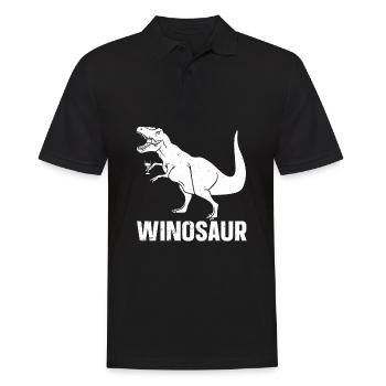 Dinosaurier Erwachsener Dinosaurier - Männer Poloshirt - Schwarz - Vorne - Kai (181cm)