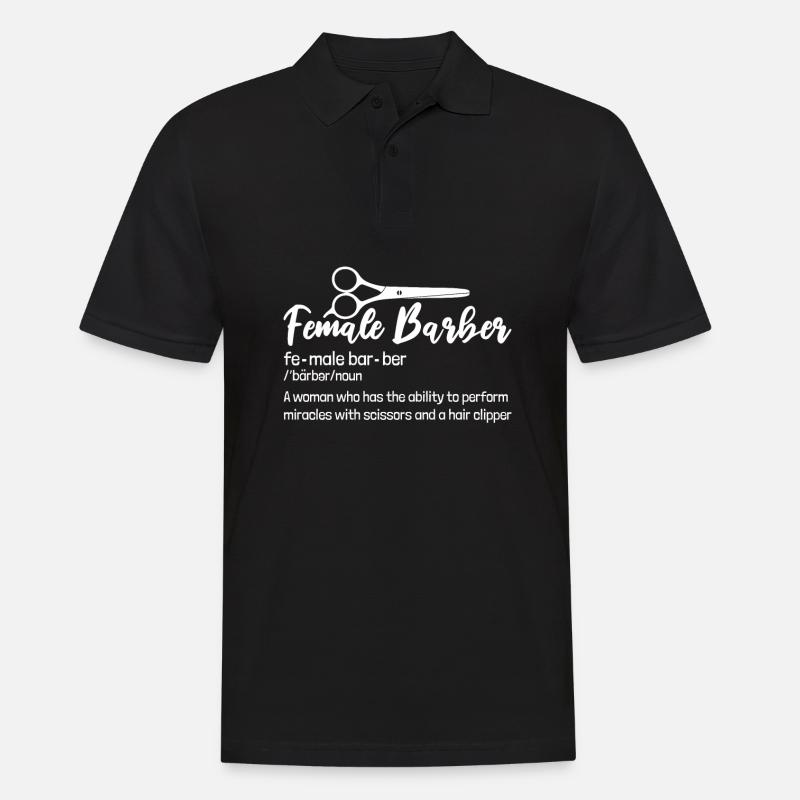 Coiffeur Coiffeur Coiffeur - Polo Homme - noir