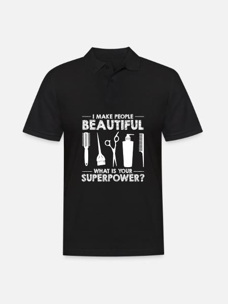 Coiffeur Coiffeur Coiffeur - Polo Homme - noir