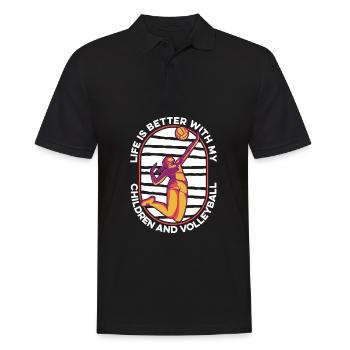 Volleyball Volleyball Player Volleyball Mama - Polo Homme - noir - Devant - Kai (181cm)