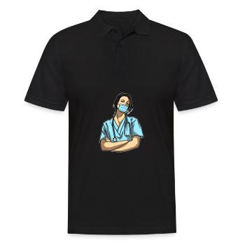 Infirmier - Polo Homme - noir - Devant - Kai (181cm)