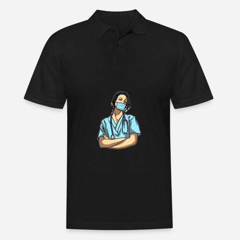 Krankenschwester - Männer Poloshirt - Schwarz