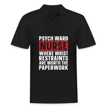Nurse - Men's Polo Shirt - black - Front - Kai (181cm)