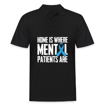 Krankenschwester - Männer Poloshirt - Schwarz - Vorne - Kai (181cm)