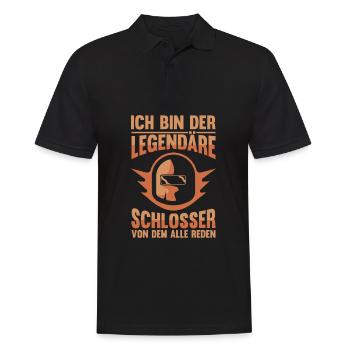 Schmied Metallbauer Schlosser - Männer Poloshirt - Schwarz - Vorne - Kai (181cm)