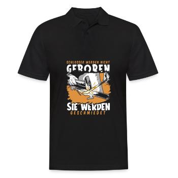 Schmied Metallbauer Schlosser - Männer Poloshirt - Schwarz - Vorne - Kai (181cm)