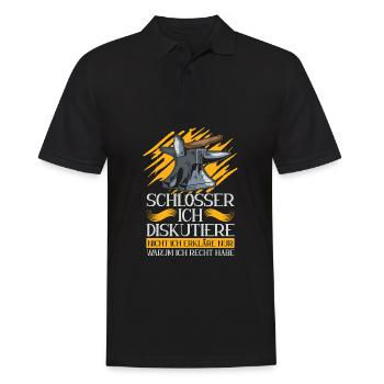 Schmied Metallbauer Schlosser - Männer Poloshirt - Schwarz - Vorne - Kai (181cm)