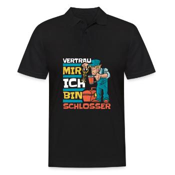 Schmied Metallbauer Schlosser - Männer Poloshirt - Schwarz - Vorne - Kai (181cm)