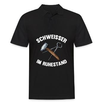 Schmied Metallbauer Schlosser - Männer Poloshirt - Schwarz - Vorne - Kai (181cm)