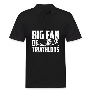 Triathlon Triathlet Fan - Männer Poloshirt - Schwarz - Vorne - Kai (181cm)