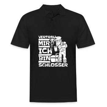 Schmied Metallbauer Schlosser - Männer Poloshirt - Schwarz - Vorne - Kai (181cm)