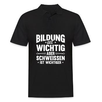 Schmied Metallbauer Schlosser - Männer Poloshirt - Schwarz - Vorne - Kai (181cm)