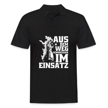 Schmied Metallbauer Schlosser - Männer Poloshirt - Schwarz - Vorne - Kai (181cm)
