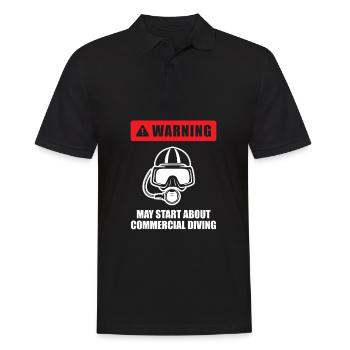 Tauchen Taucher Kommerzielles Tauchen - Männer Poloshirt - Schwarz - Vorne - Kai (181cm)