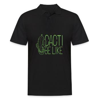 Kaktus Garten Kaktus - Männer Poloshirt - Schwarz - Vorne - Kai (181cm)