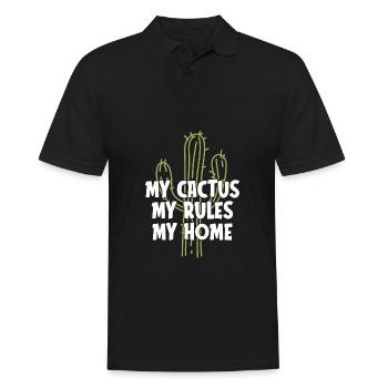 Kaktus Garten Kaktus - Männer Poloshirt - Schwarz - Vorne - Kai (181cm)