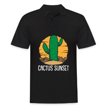 Kaktus Garten Kaktus - Männer Poloshirt - Schwarz - Vorne - Kai (181cm)