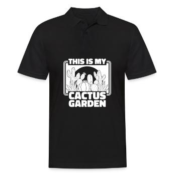 Cactus Garden Cactus - Men's Polo Shirt - black - Front - Kai (181cm)
