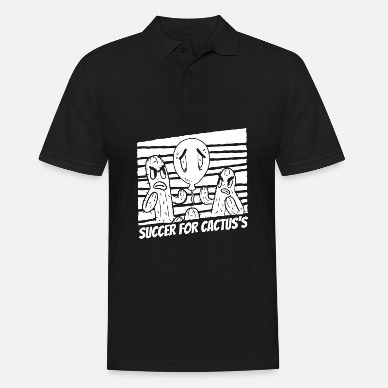 Kaktus Garten Ballon - Männer Poloshirt - Schwarz