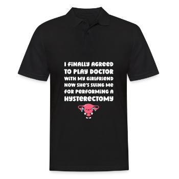 Hysterektomie Komisch - Männer Poloshirt - Schwarz - Vorne - Kai (181cm)