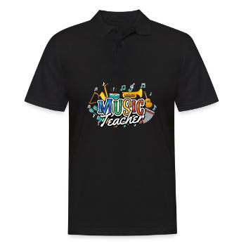 Professeur de musique Instruments de professeur de musique - Polo Homme - noir - Devant - Kai (181cm)