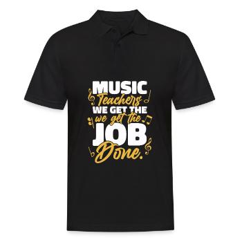 Music Teacher Music Teacher Sheet Music - Men's Polo Shirt - black - Front - Kai (181cm)