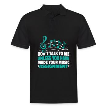 Notes du professeur de musique - Polo Homme - noir - Devant - Kai (181cm)