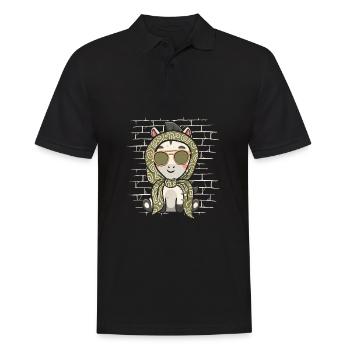 Zebra Sunglasses with scarf - Men's Polo Shirt - black - Front - Kai (181cm)