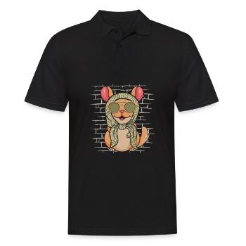 Chinchilla Sunglasses Scarf - Men's Polo Shirt - black - Front - Kai (181cm)