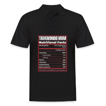 Taekwondo Nutrition Facts - Men's Polo Shirt - black - Front - Kai (181cm)