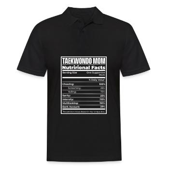 Taekwondo Nutritional Information - Men's Polo Shirt - black - Front - Kai (181cm)