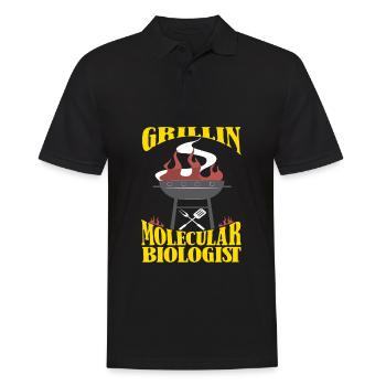 Biologie Biologe Grill Molekularbiologe - Männer Poloshirt - Schwarz - Vorne - Kai (181cm)