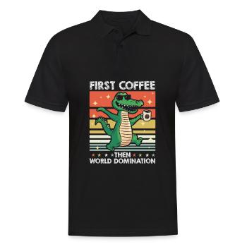 Crocodile Alligator Coffee Sunglasses - Men's Polo Shirt - black - Front - Kai (181cm)