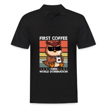 Bird Ornithologist Coffee Sunglasses - Men's Polo Shirt - black - Front - Kai (181cm)