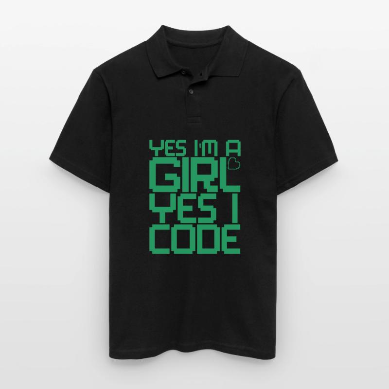 Developer Coder Programmer Girl Men's Polo Shirt