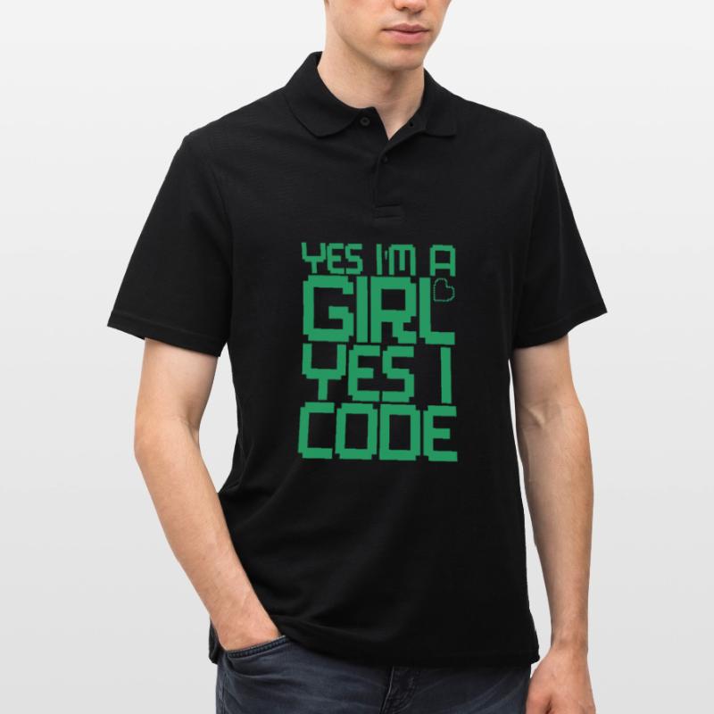 Developer Coder Programmer Girl Men's Polo Shirt