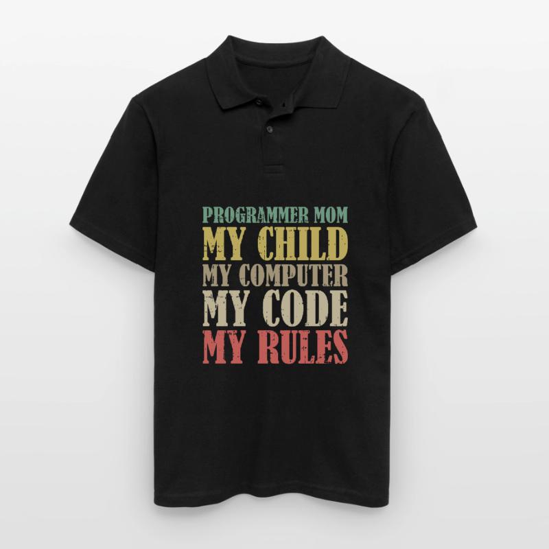 Entwickler Coder Programmierer Mama Männer Poloshirt