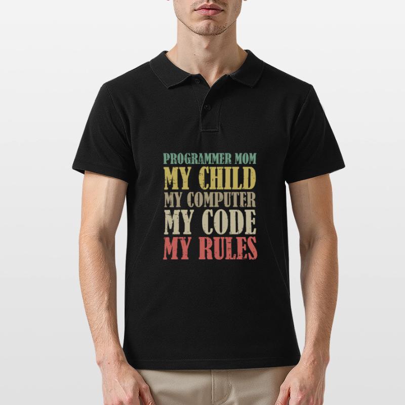 Entwickler Coder Programmierer Mama Männer Poloshirt