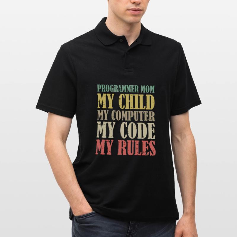 Entwickler Coder Programmierer Mama Männer Poloshirt