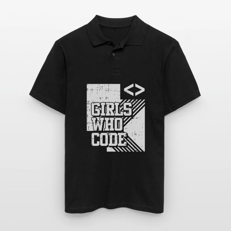 Developer Coder Programmer Girl Men's Polo Shirt