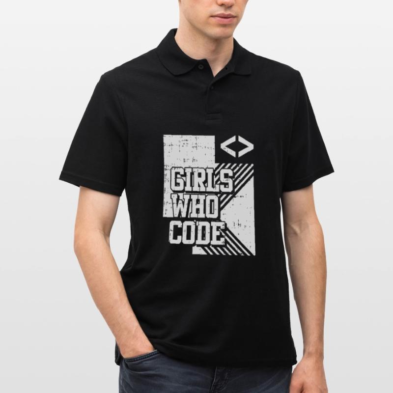 Developer Coder Programmer Girl Men's Polo Shirt